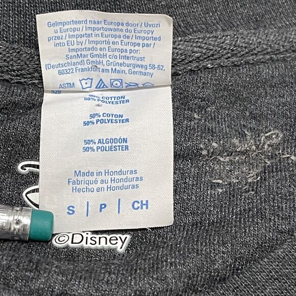 Disney Sweatshirt Womens Small Charcoal Grey Mickey and Minnie Therma Crewneck - Picture 4 of 9